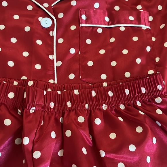 Swomog Sleepwear Small, polka dots red, top and short, 2 PCs - Picture 5 of 6